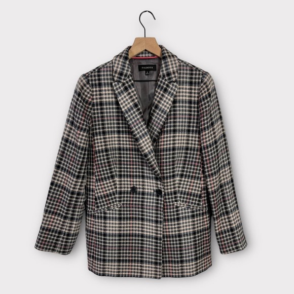 Talbots Jackets & Blazers - Talbots Double Breasted Bradewell Plaid Blazer Size 12